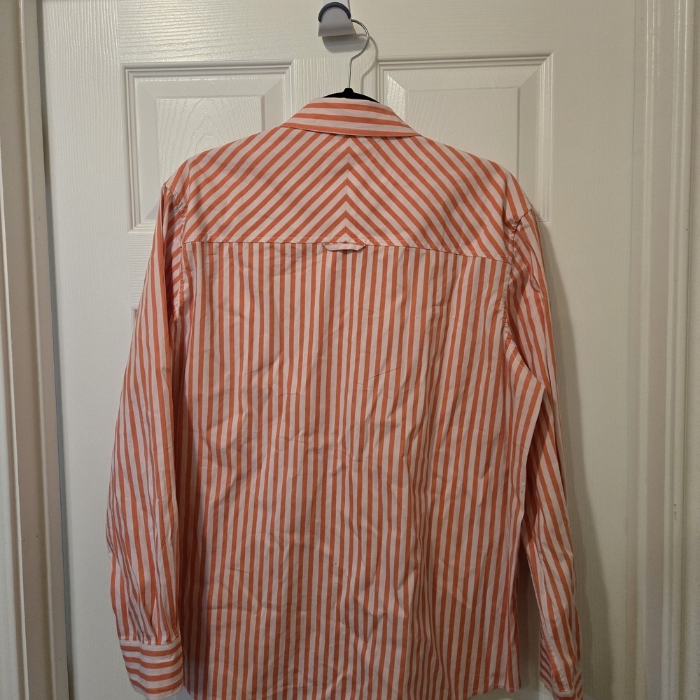 Addison Bay Women's Coral Striped Blouse - Picture 7 of 9